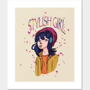 Stylish girl Posters and Art